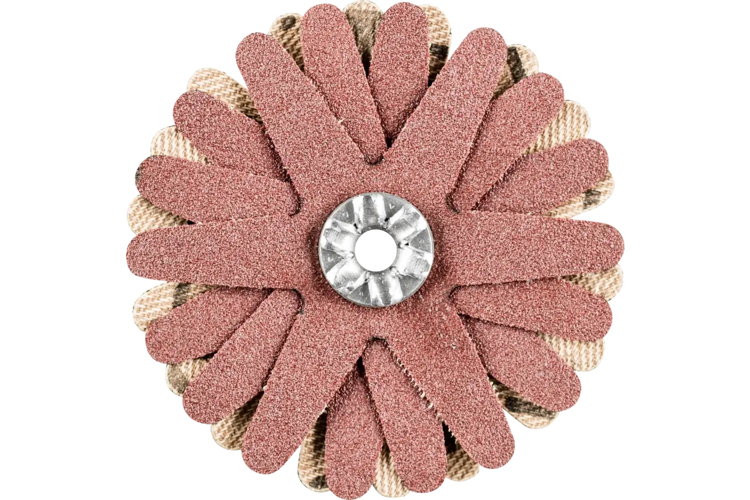 Picture of Pferd Polistar-Tube Abrasive Star, 2" dia, 6 Layers, 4mm Bore, 180 Grit, Aluminum oxide